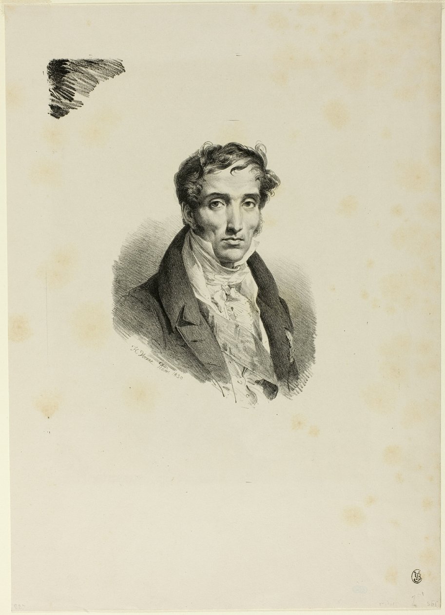 Portret van Pierre Guérin door Emile Jean Horace Vernet