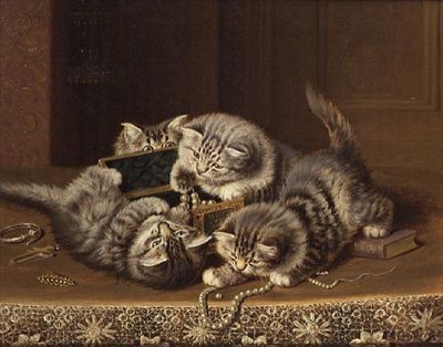 Kittens door Horatio Henry Couldery