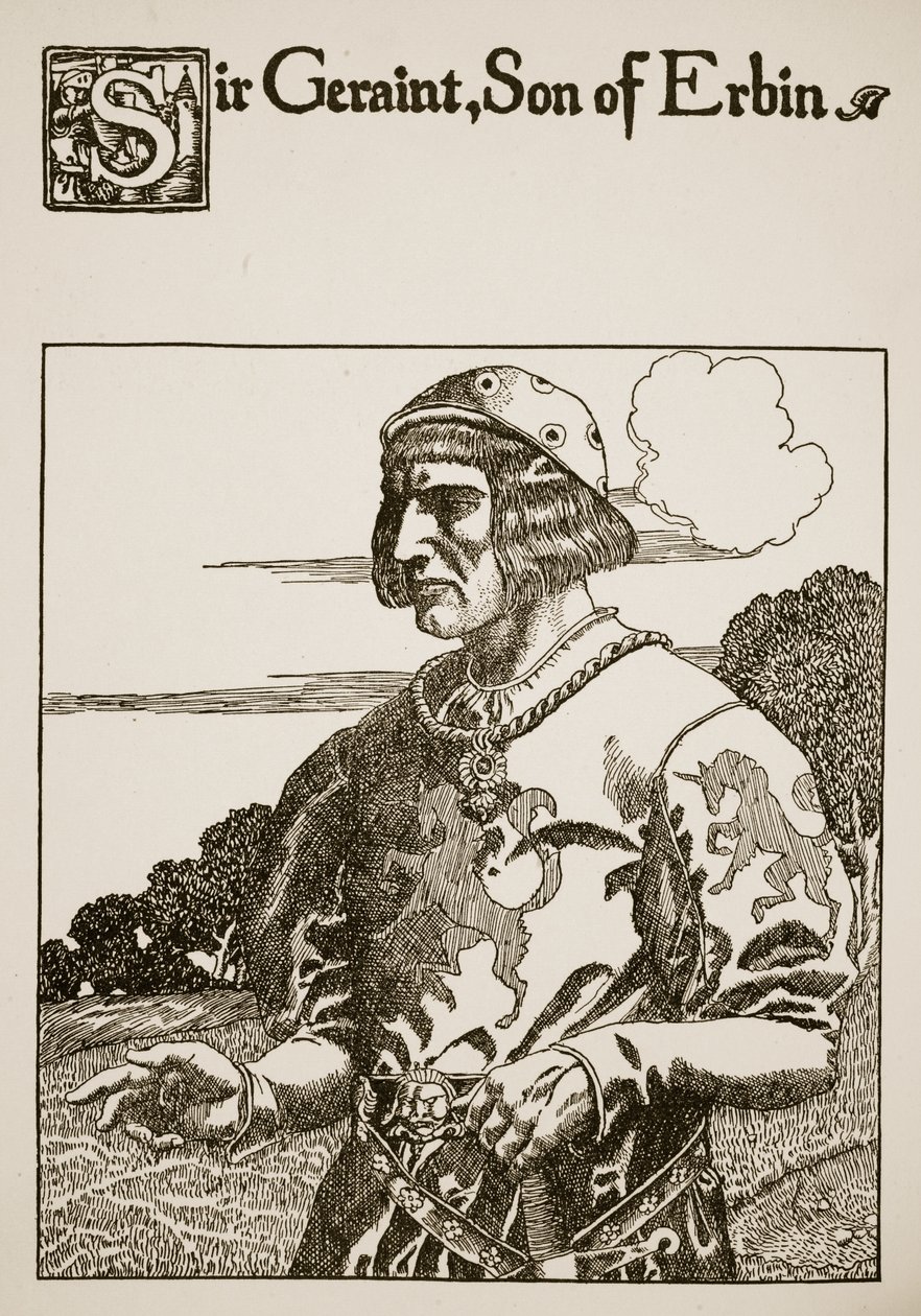 Sir Geraint, zoon van Erbin, illustratie uit 