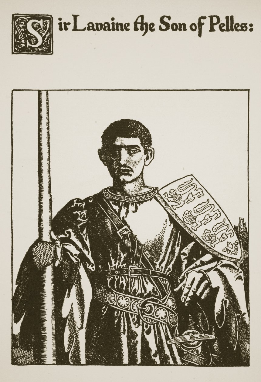 Sir Lavaine de zoon van Pelles, illustratie uit 