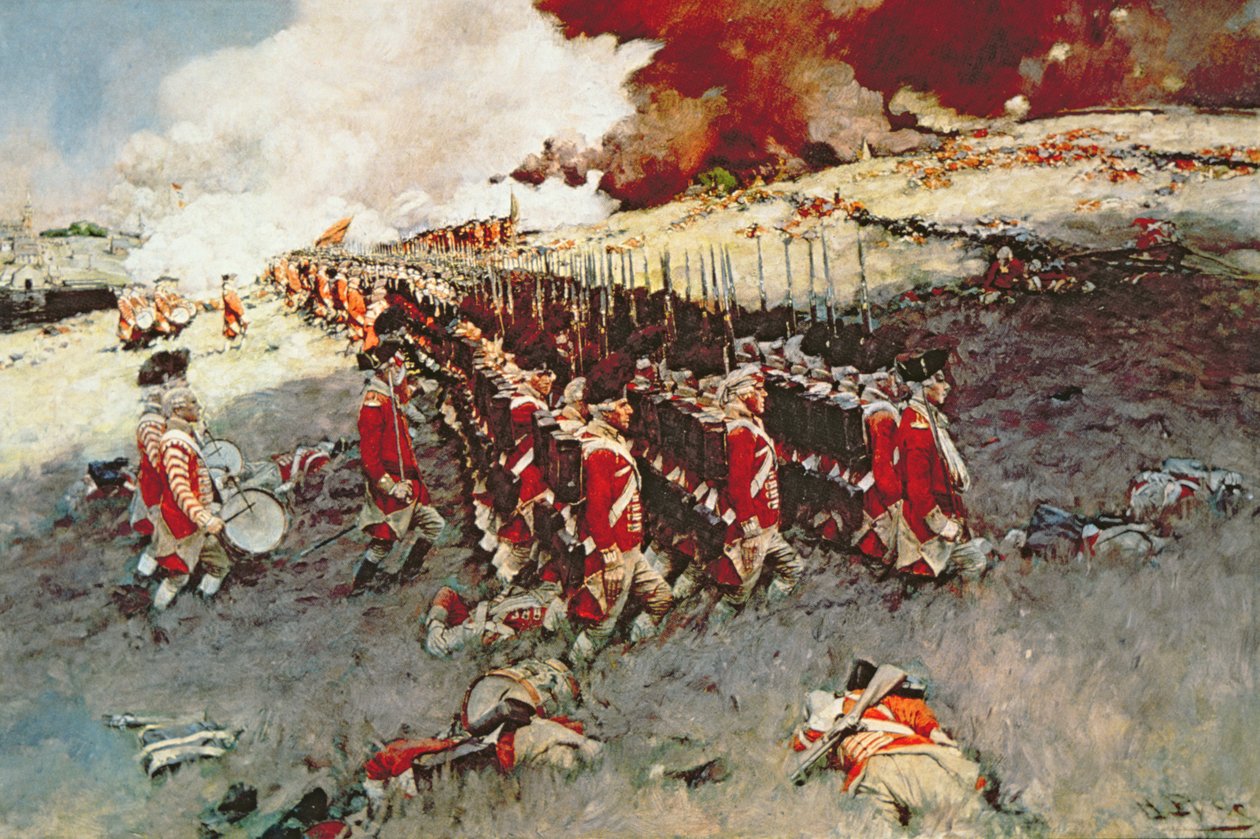 Slag bij Bunker Hill door Howard (after) Pyle