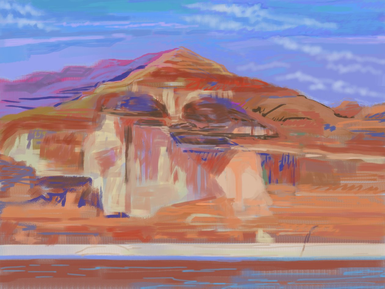 Geschilderde Kliffen, Lake Powell door Howard Ganz