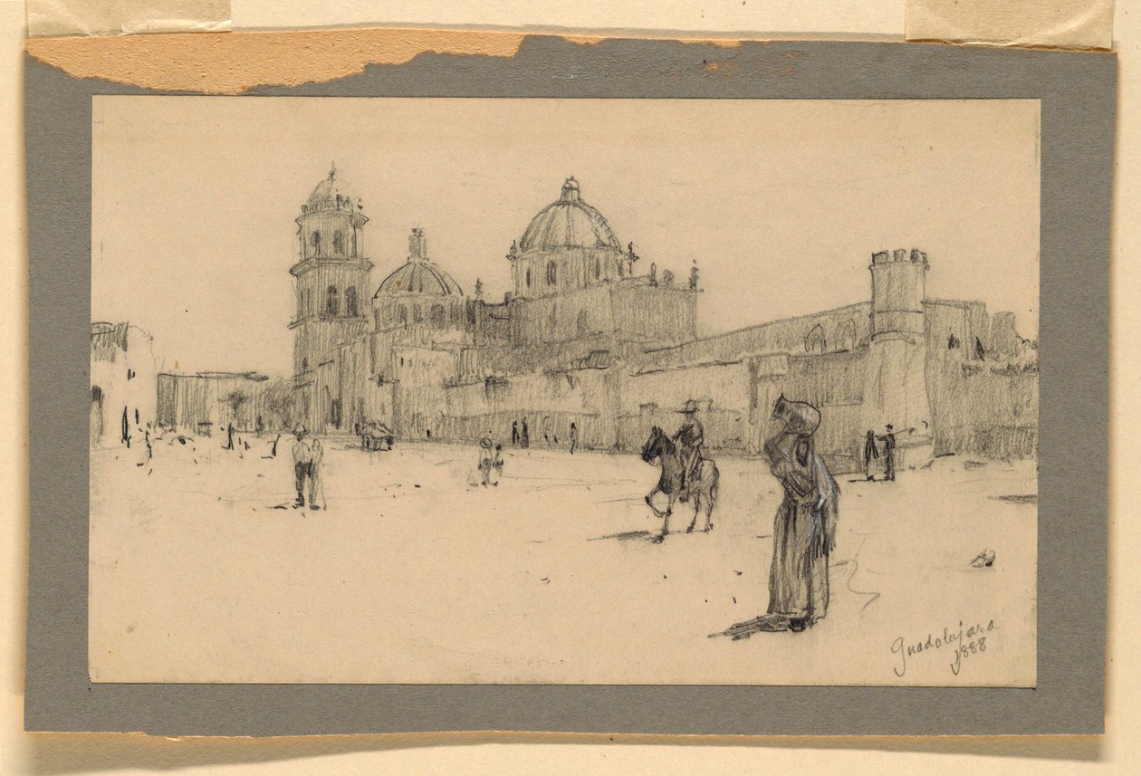 Een kerk in Guadalajara (Mexico) door Howard Russell Butler