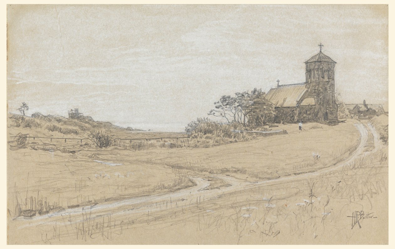 Tekening, Landschap, 1880-90 door Howard Russell Butler
