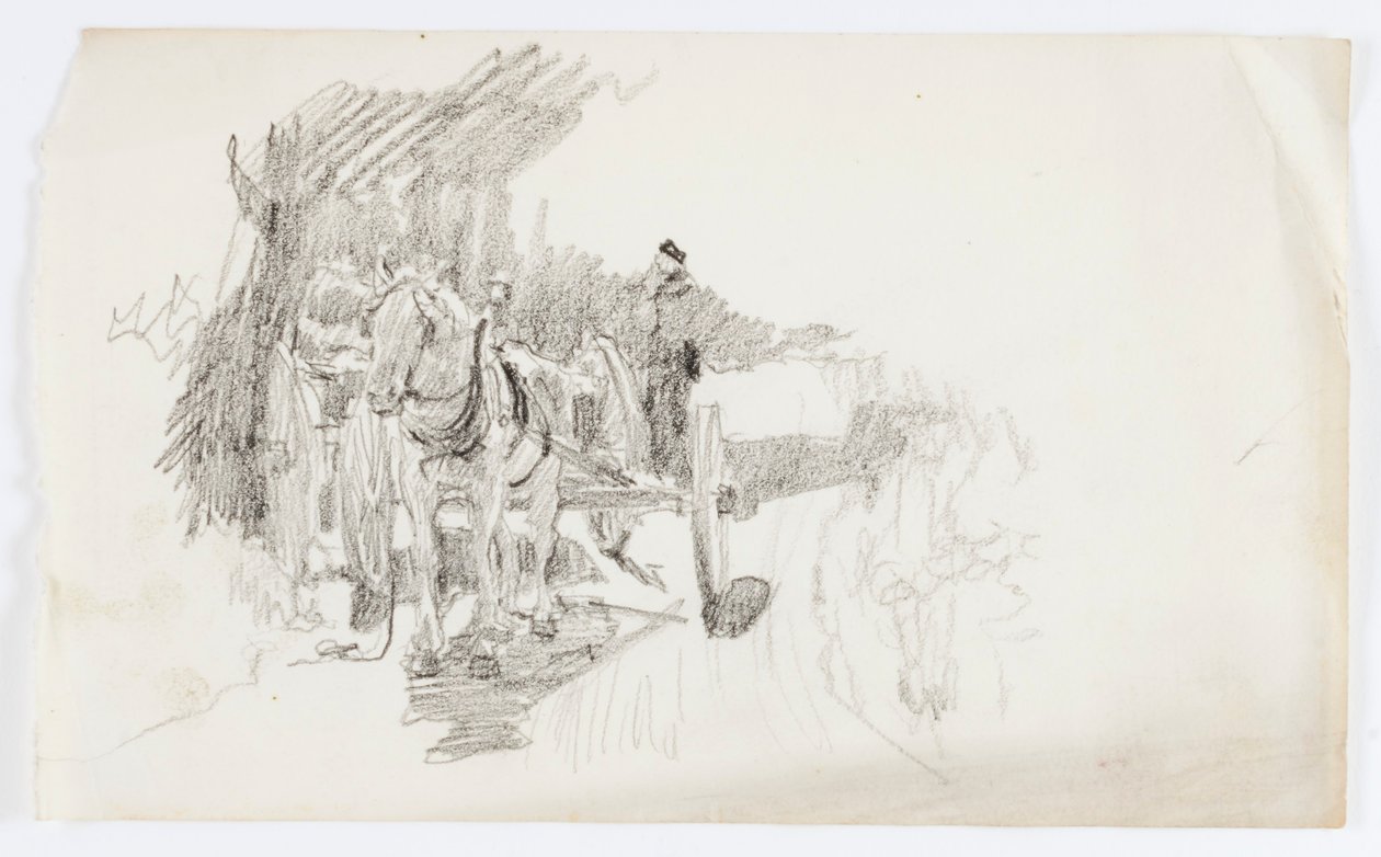 Zonder titel (Paardenkar) door Howard Russell Butler