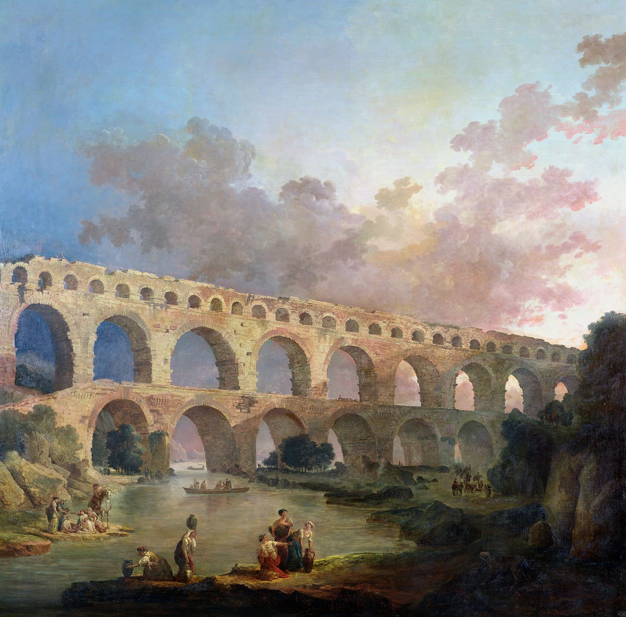 De Pont du Gard, Nîmes, c.1786 door Hubert Robert