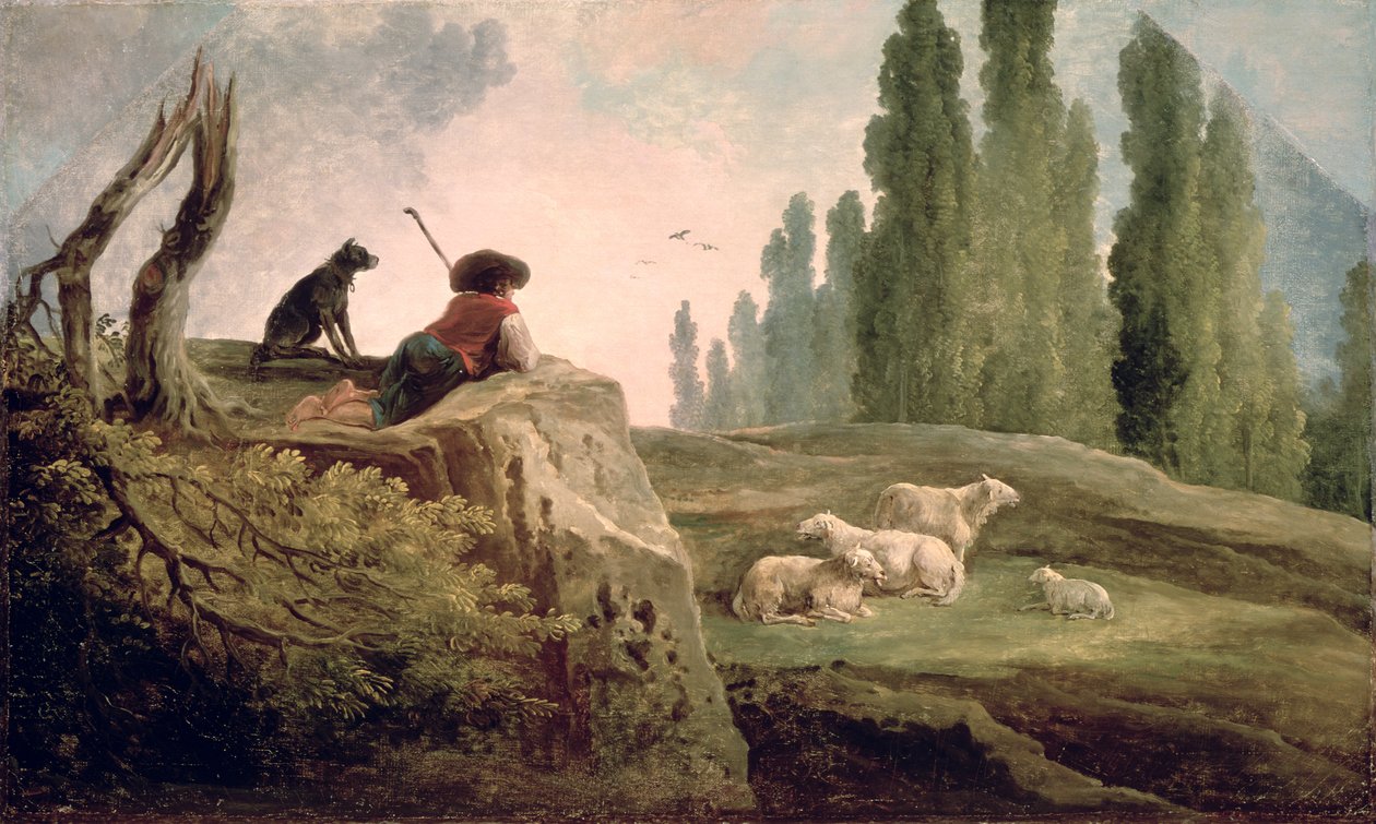 De herder door Hubert Robert