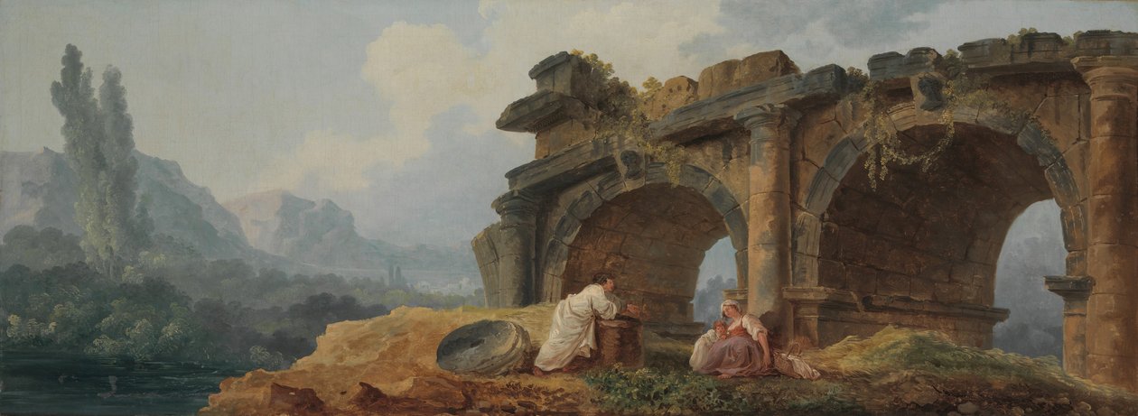 Bogen in ruïnes door Hubert Robert