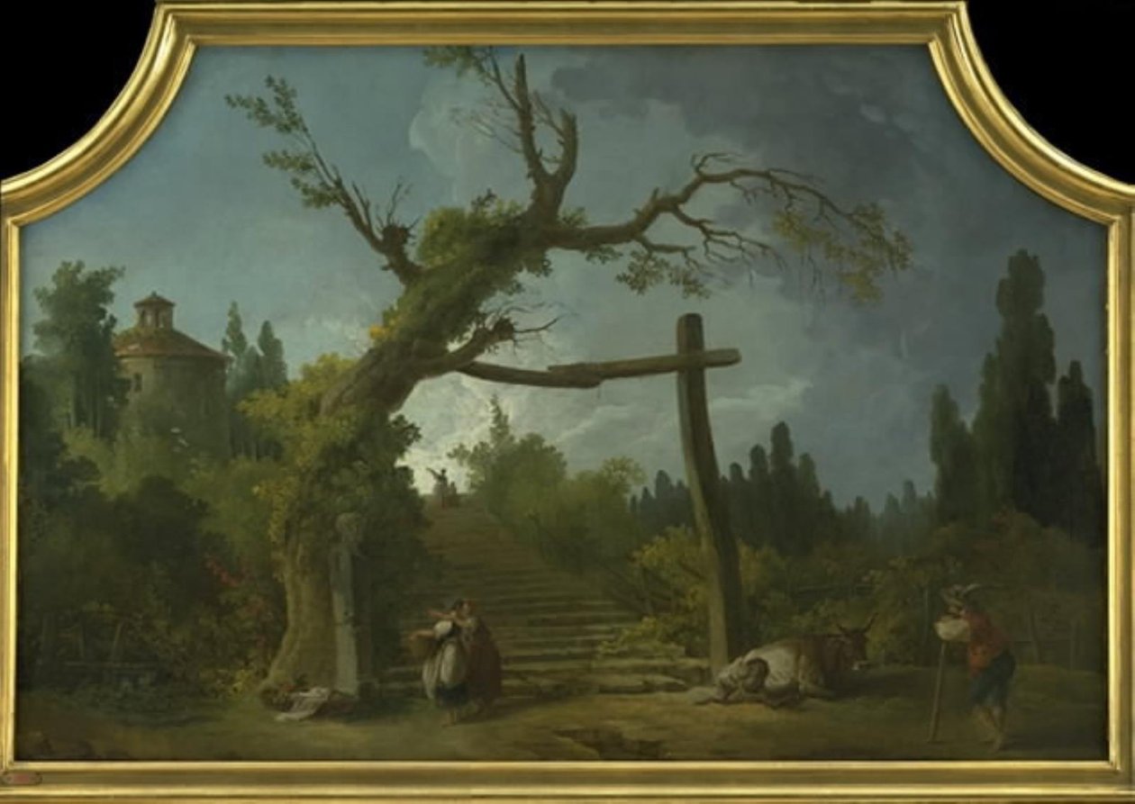 Decoratief landschap door Hubert Robert