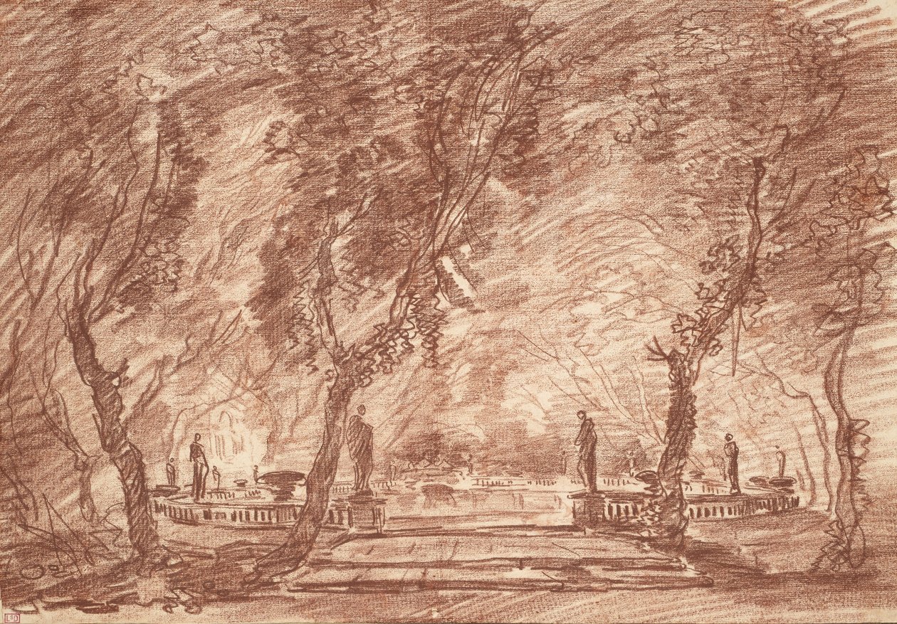 Fontein in het park, c.1765 door Hubert Robert