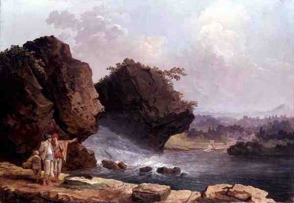 De Waterval door Hubert Robert