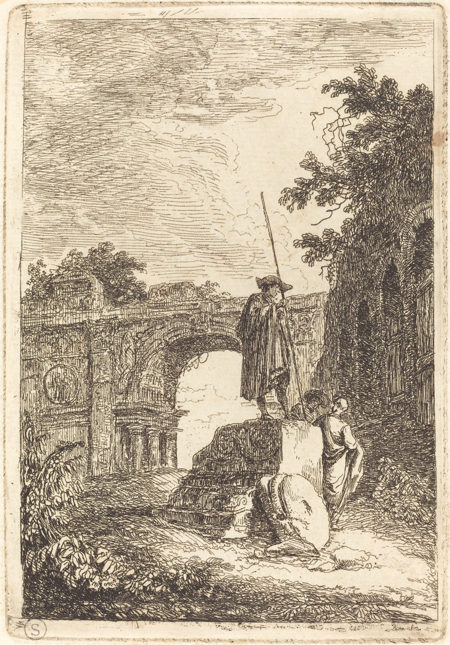 De Triomfboog door Hubert Robert