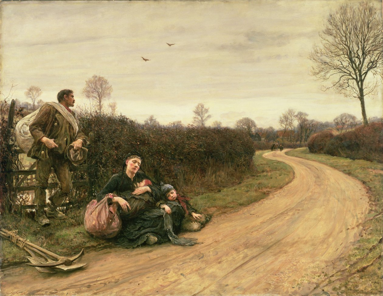 Moeilijke Tijden door Hubert von Herkomer