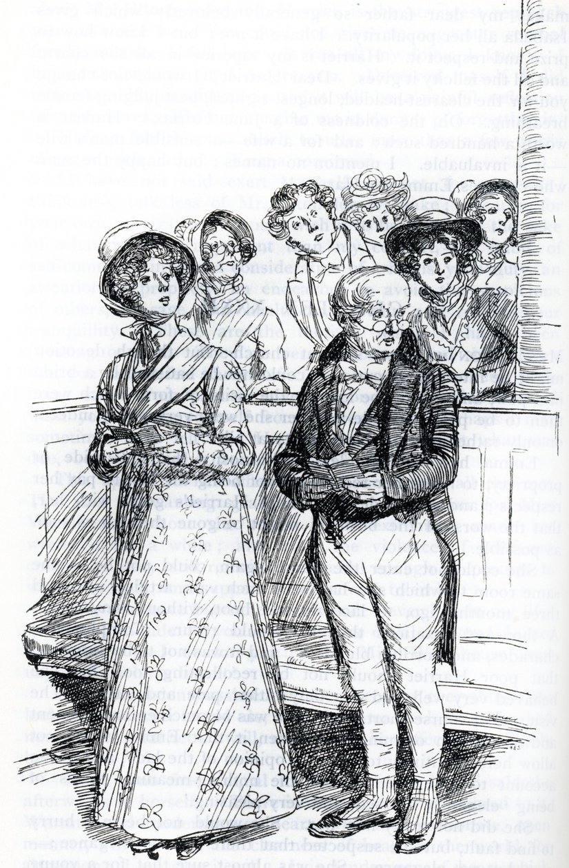 In de kerk (illustratie) door Hugh Thomson
