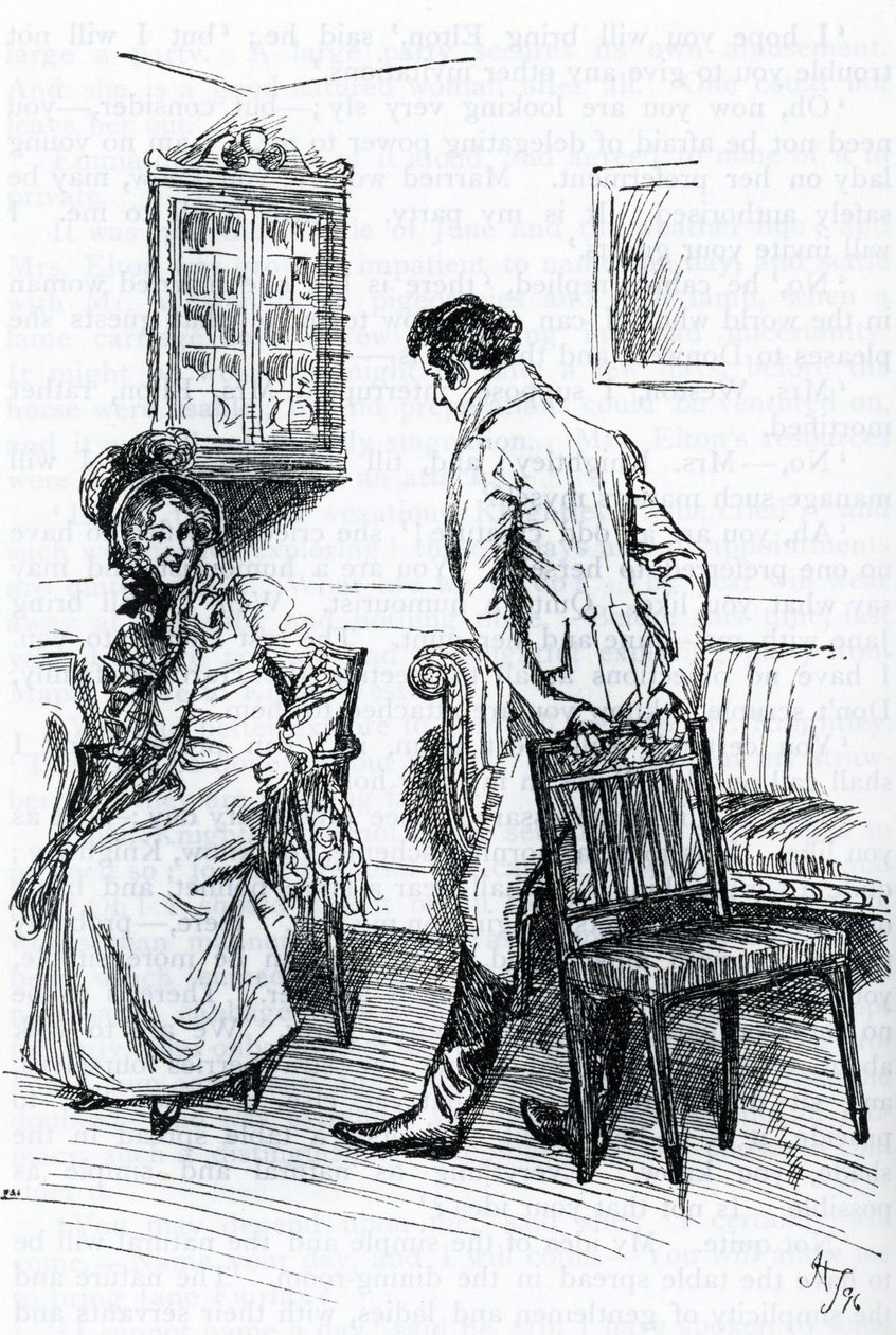 Emma en Mr. Knightley (illustratie) door Hugh Thomson