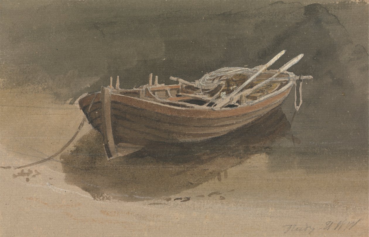 Een Roeiboot door Hugh William Grecian Williams