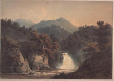 Uitzicht op de Bran, nabij Dunkeld door Hugh William Williams