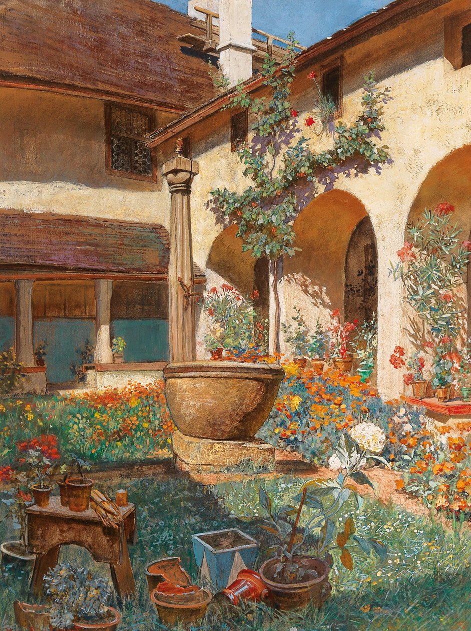 Garten in der Wachau door Hugo Charlemont
