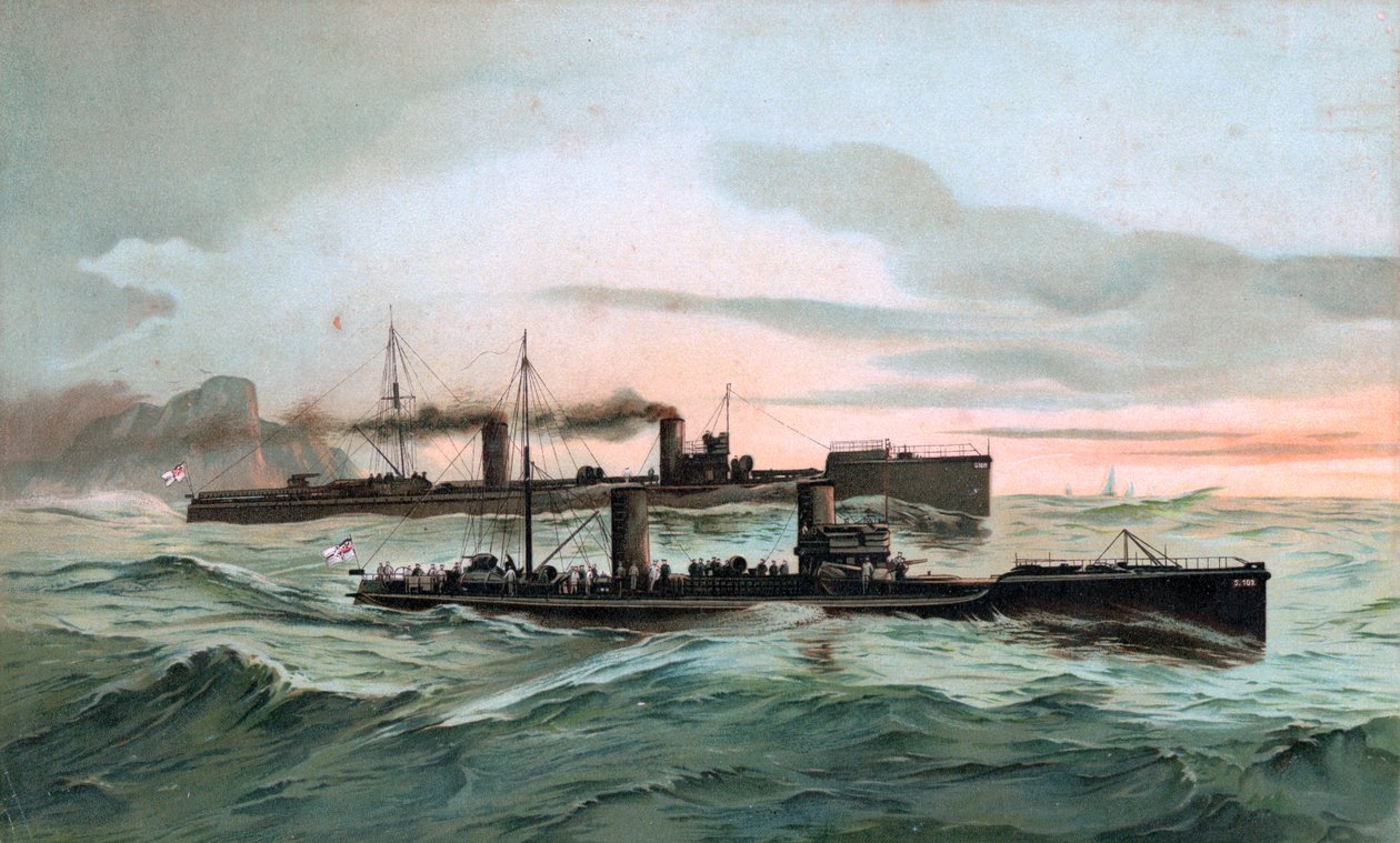 S.M. Torpedoboot G 108 & S.M. Torpedoboot S 102 door Hugo Graf
