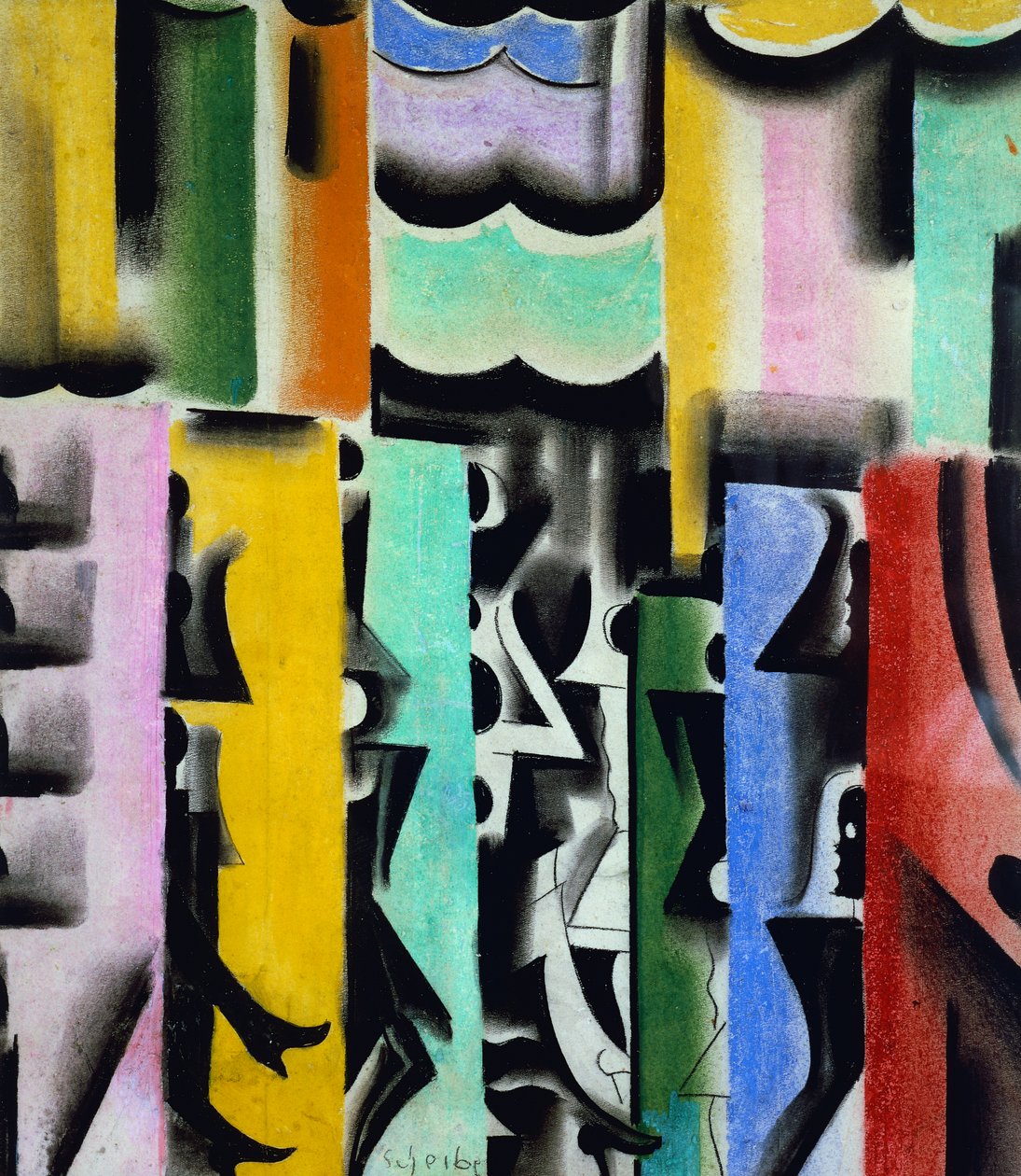 Nachtclub, ca. 1925 door Hugo Scheiber