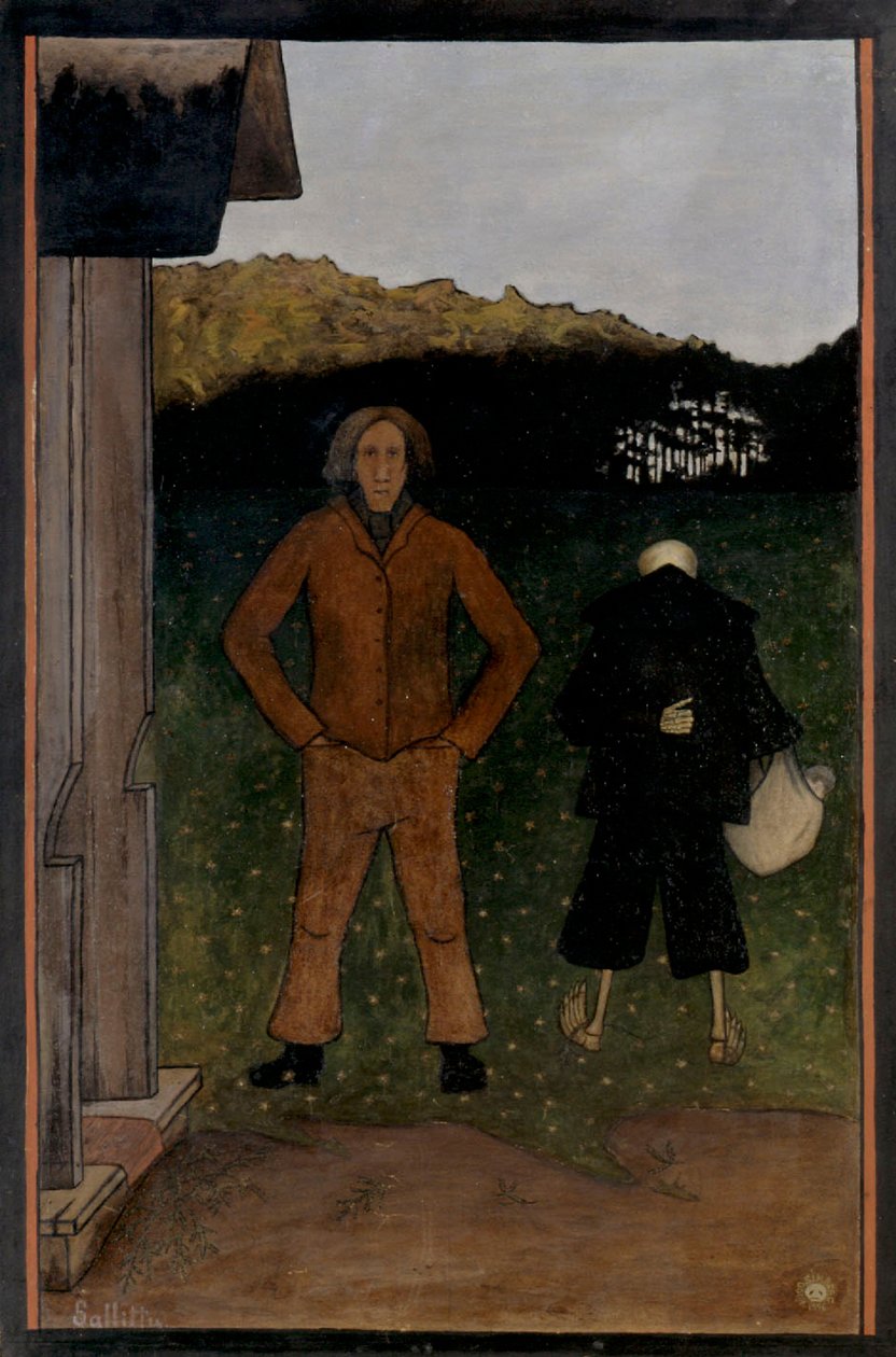 De dood en de boer, 1896 door Hugo Simberg