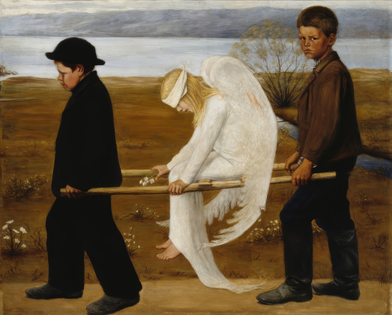 De Gewonde Engel door Hugo Simberg