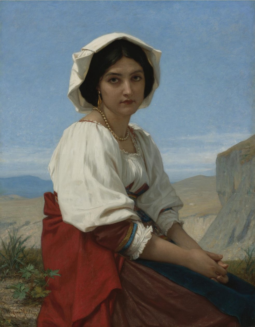 Italiaans meisje door Hugues Merle