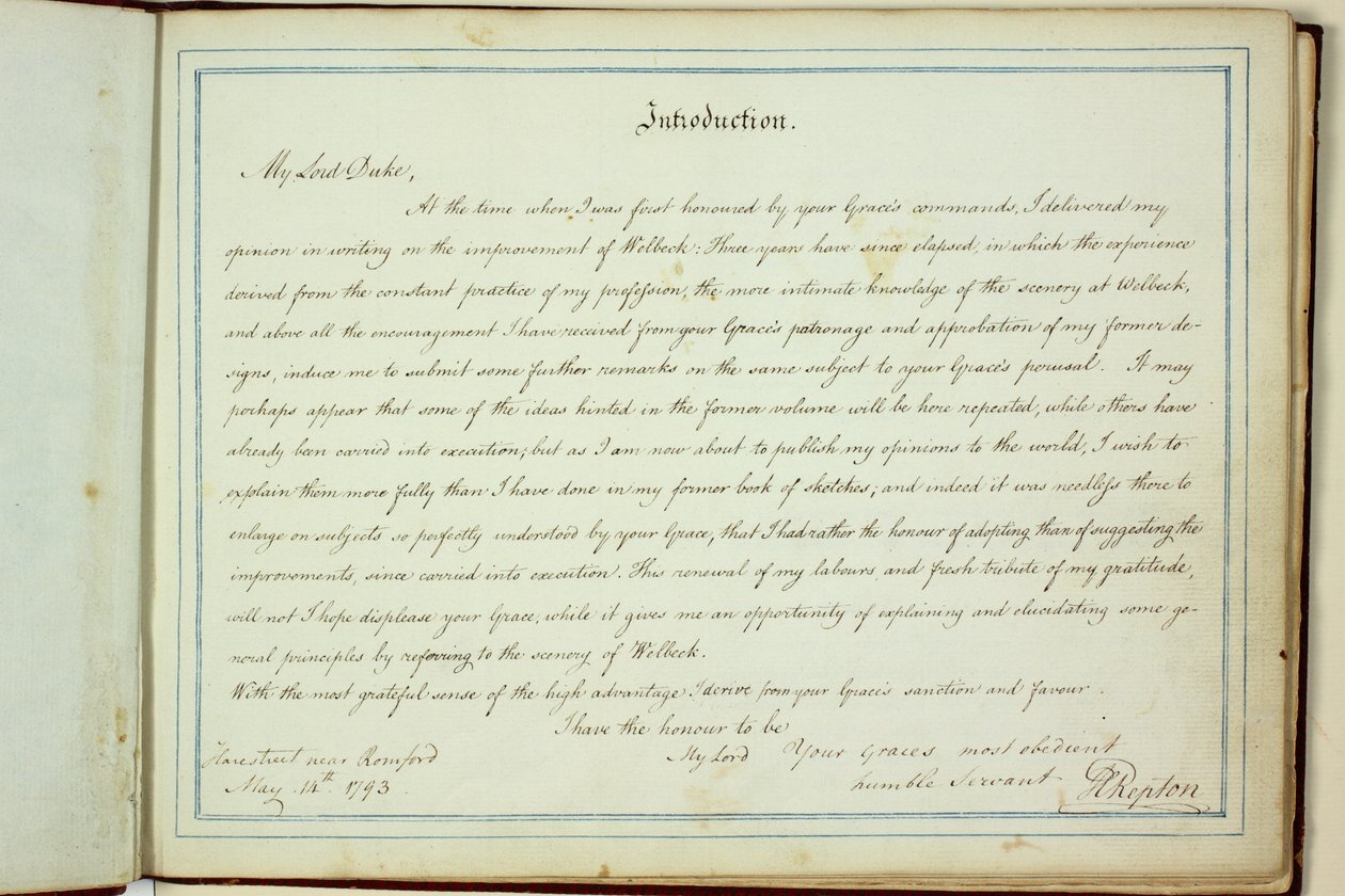 Rood Boek: Welbeck door Humphry Repton