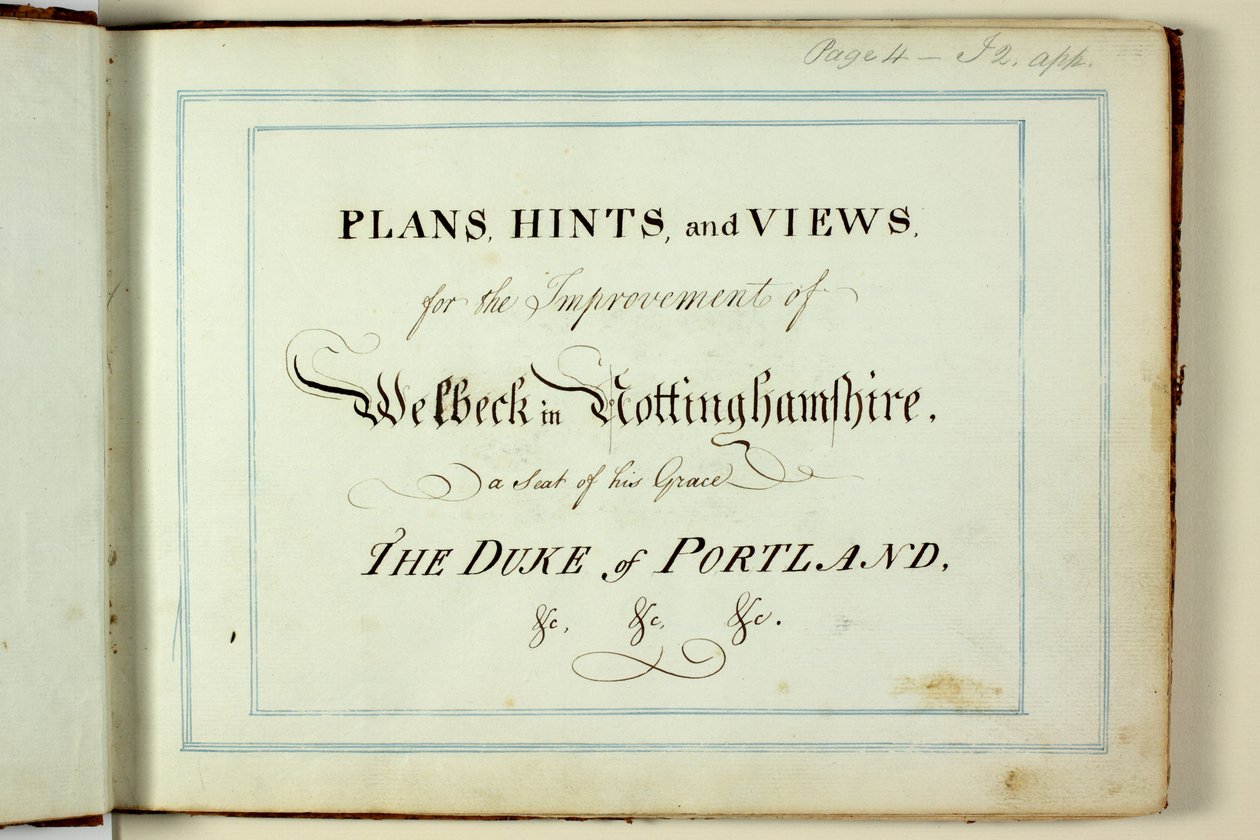 Rood Boek: Welbeck door Humphry Repton