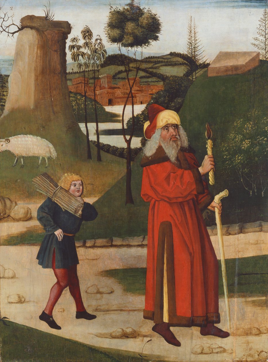 Het offer van Isaac, 1490-1500 door Hungarian School