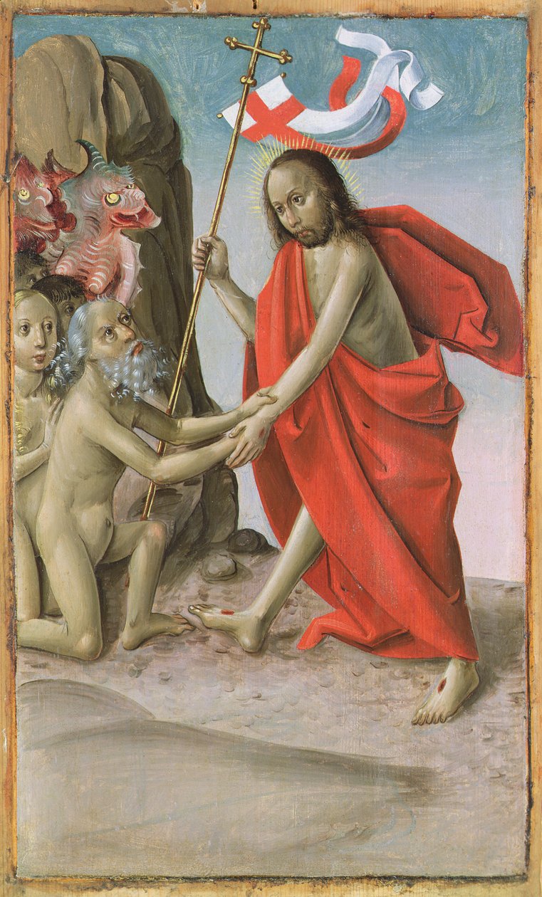 Christus in het voorgeborchte, 1490-1500 door Hungarian School