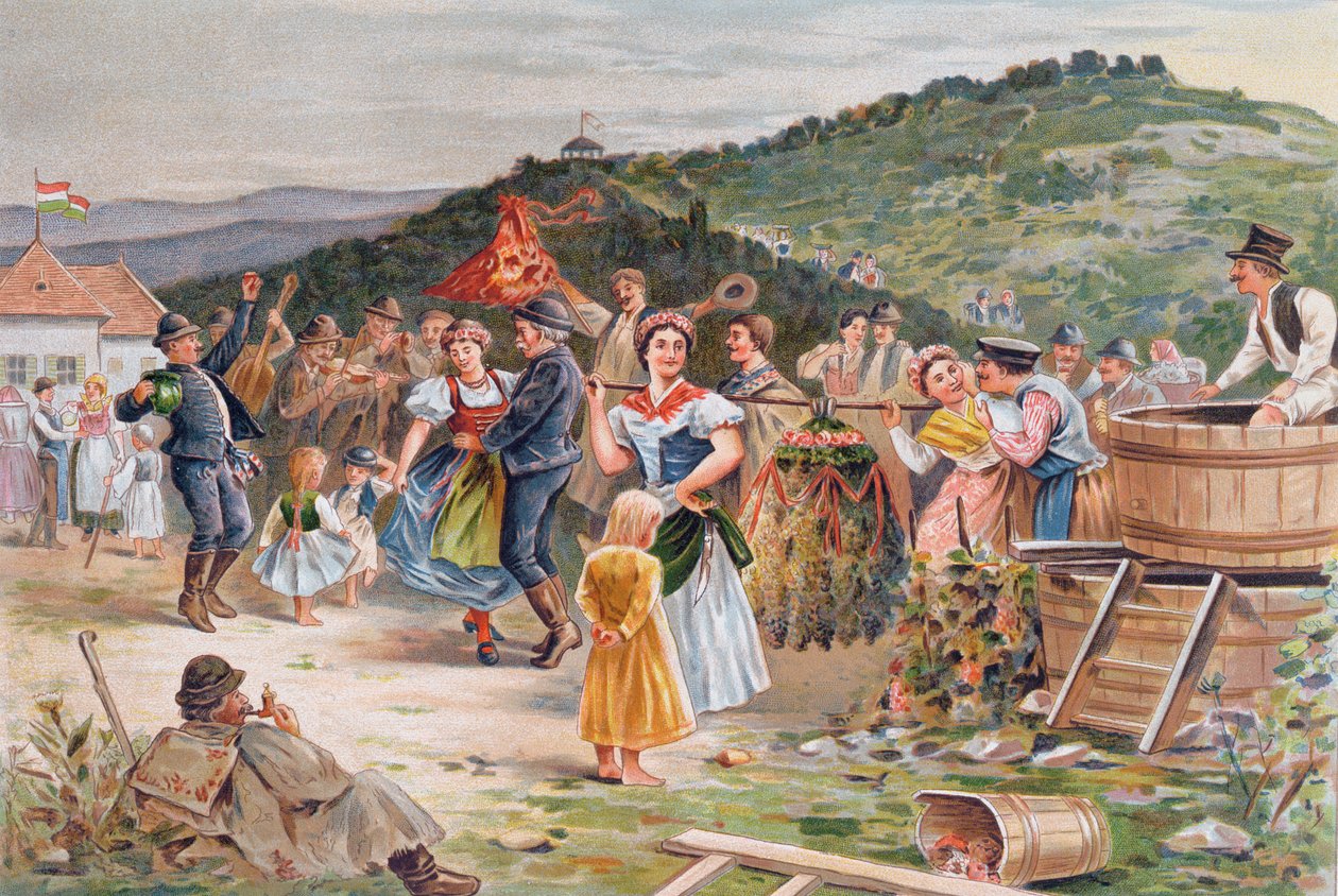 Festival ter viering van de wijnoogst in Hongarije door Hungarian School