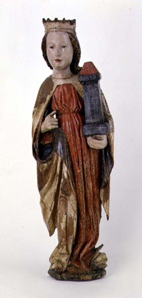 St. Barbara, uit Kassa, 1450-60 door Hungarian School