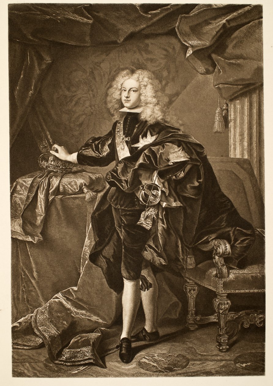Philip V Koning van Spanje c.1700, pub. 1902 door Hyacinthe Francois Rigaud