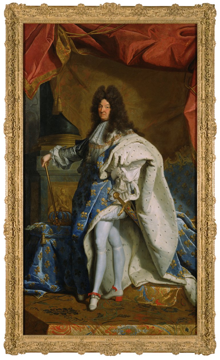 Portret van Lodewijk XIV door Hyacinthe Francois Rigaud