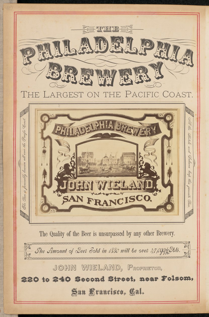 [Philadelphia Brouwerij, San Francisco]. door I. W. Taber