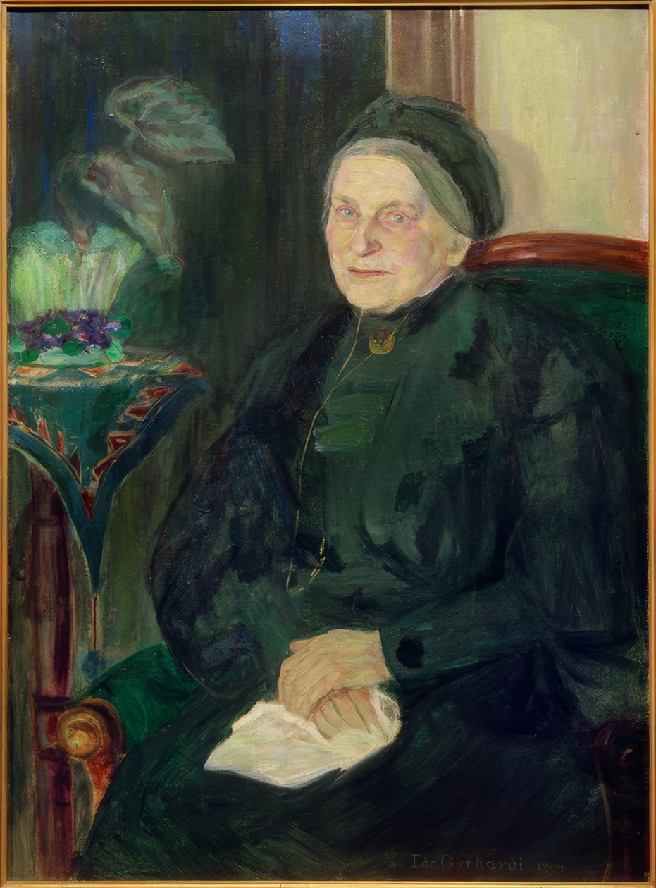 Portret van een oudere Dame (Emma Turck) door Ida Gerhardi