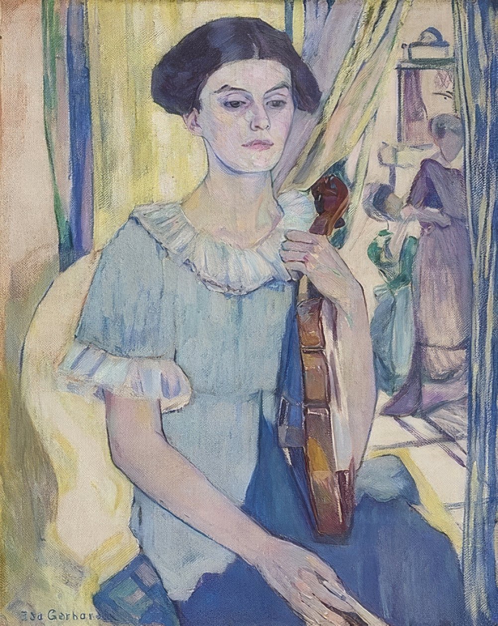 Violiste. 1906 door Ida Gerhardi