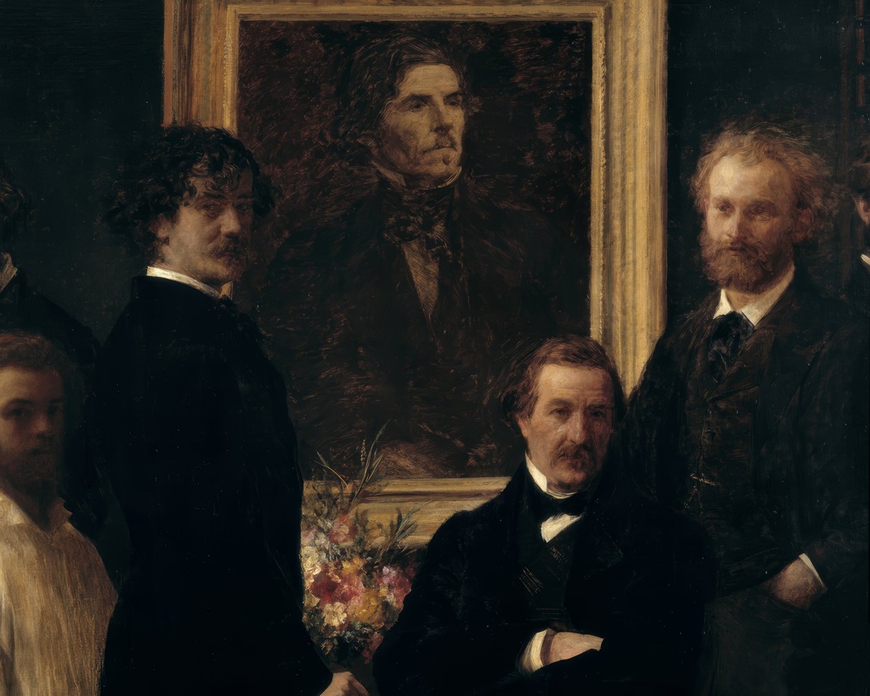 Hommage aan Delacroix door Ignace Henri Jean Fantin Latour