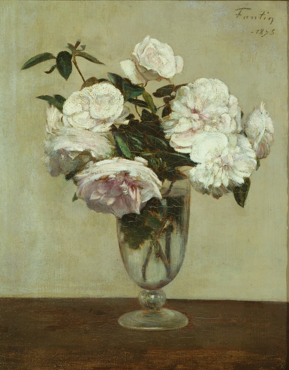 Roze Rozen door Ignace Henri Jean Fantin Latour