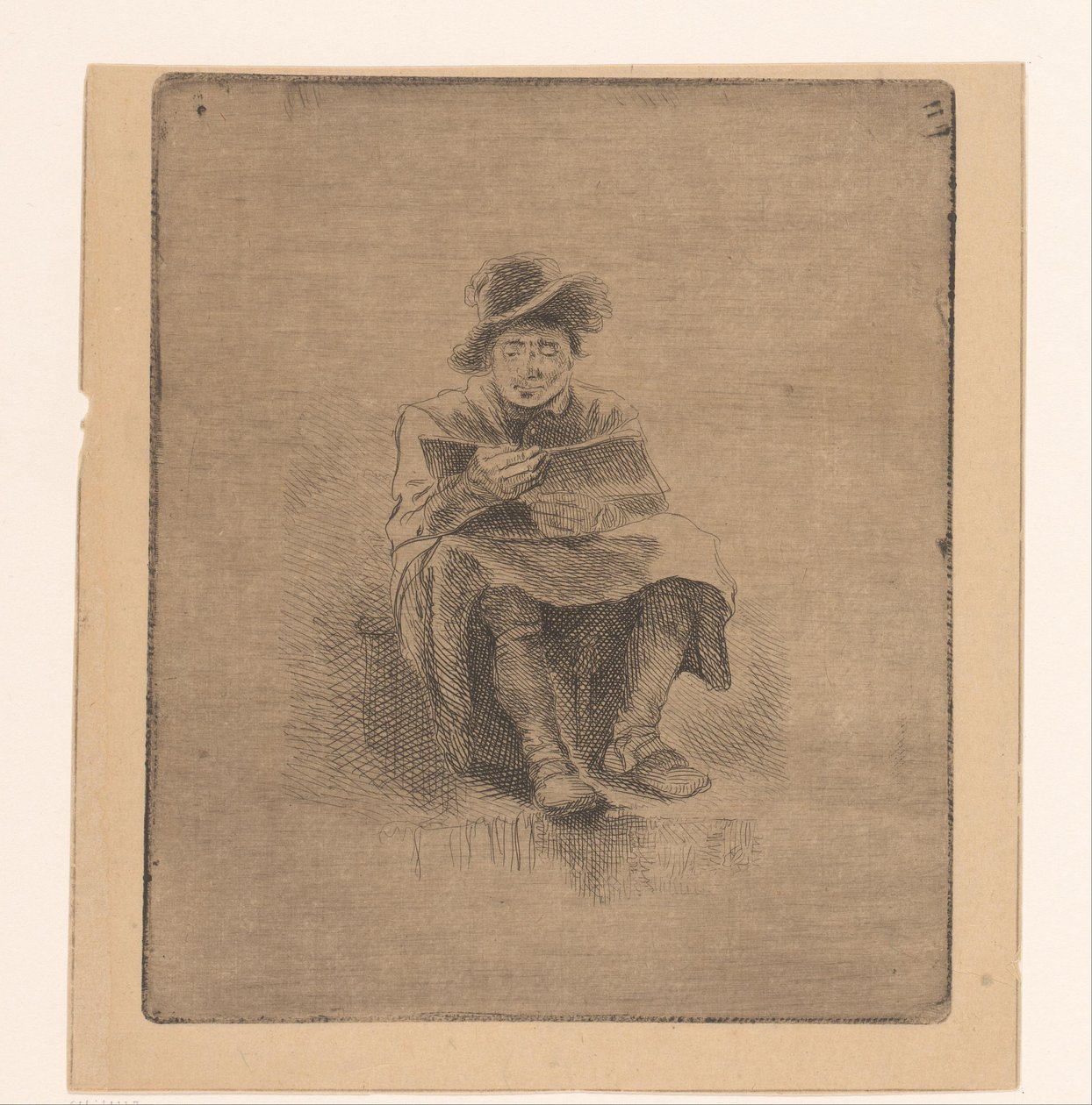 Lezende man door Ignace Joseph de Claussin (attributed to)