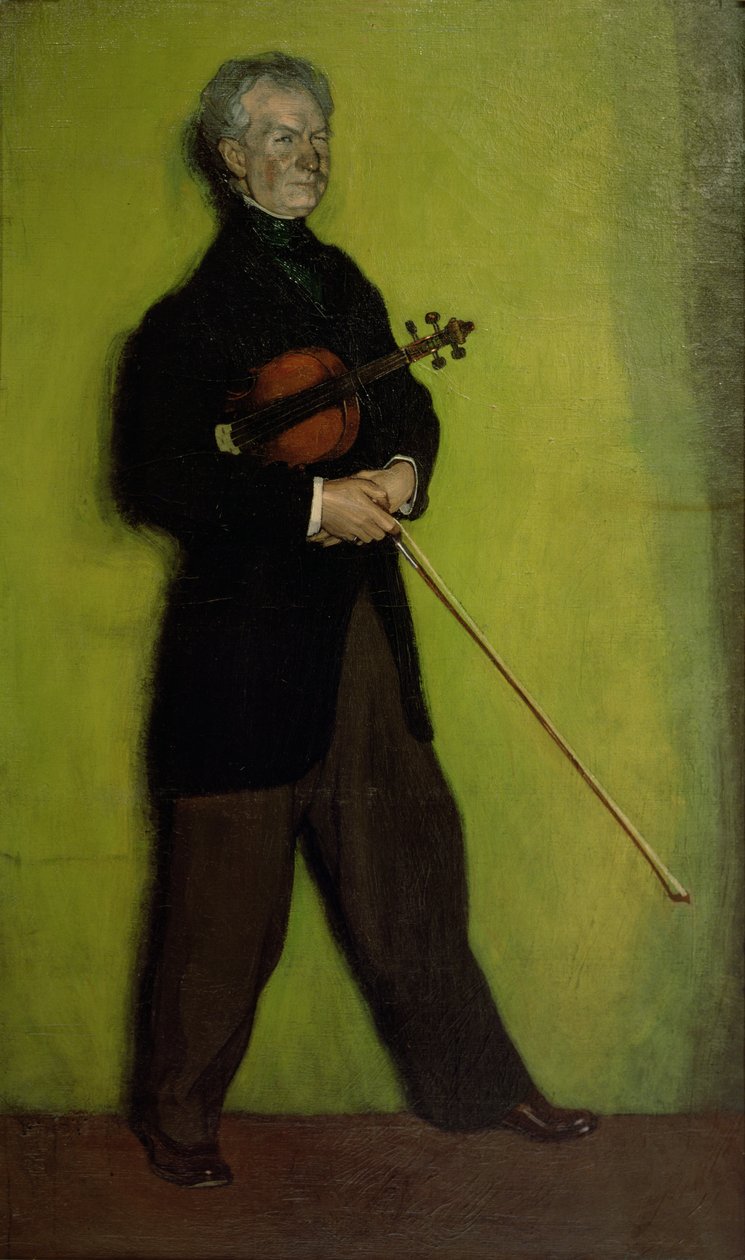 Portret van de Violist Larrapide, 1910 door Ignacio Zuloaga y Zabaleta