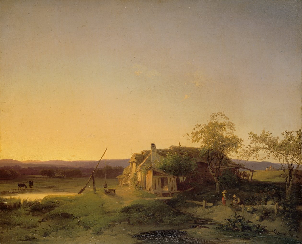 Avondlandschap door Ignaz Raffalt