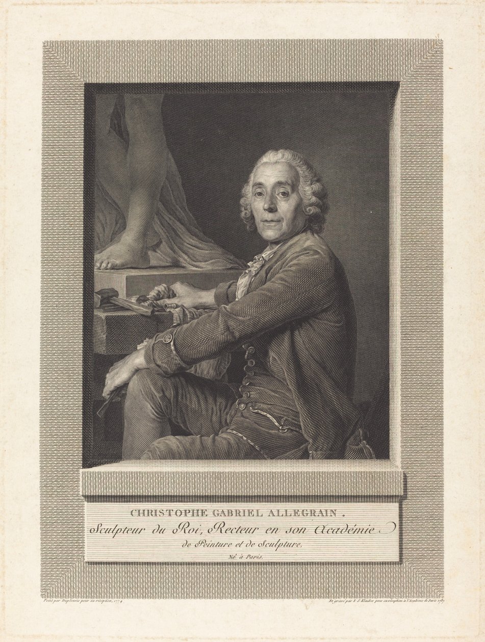 Christophe Gabriel Allegrain door Ignaz Sebastian Klauber after Joseph Siffred Duplessis
