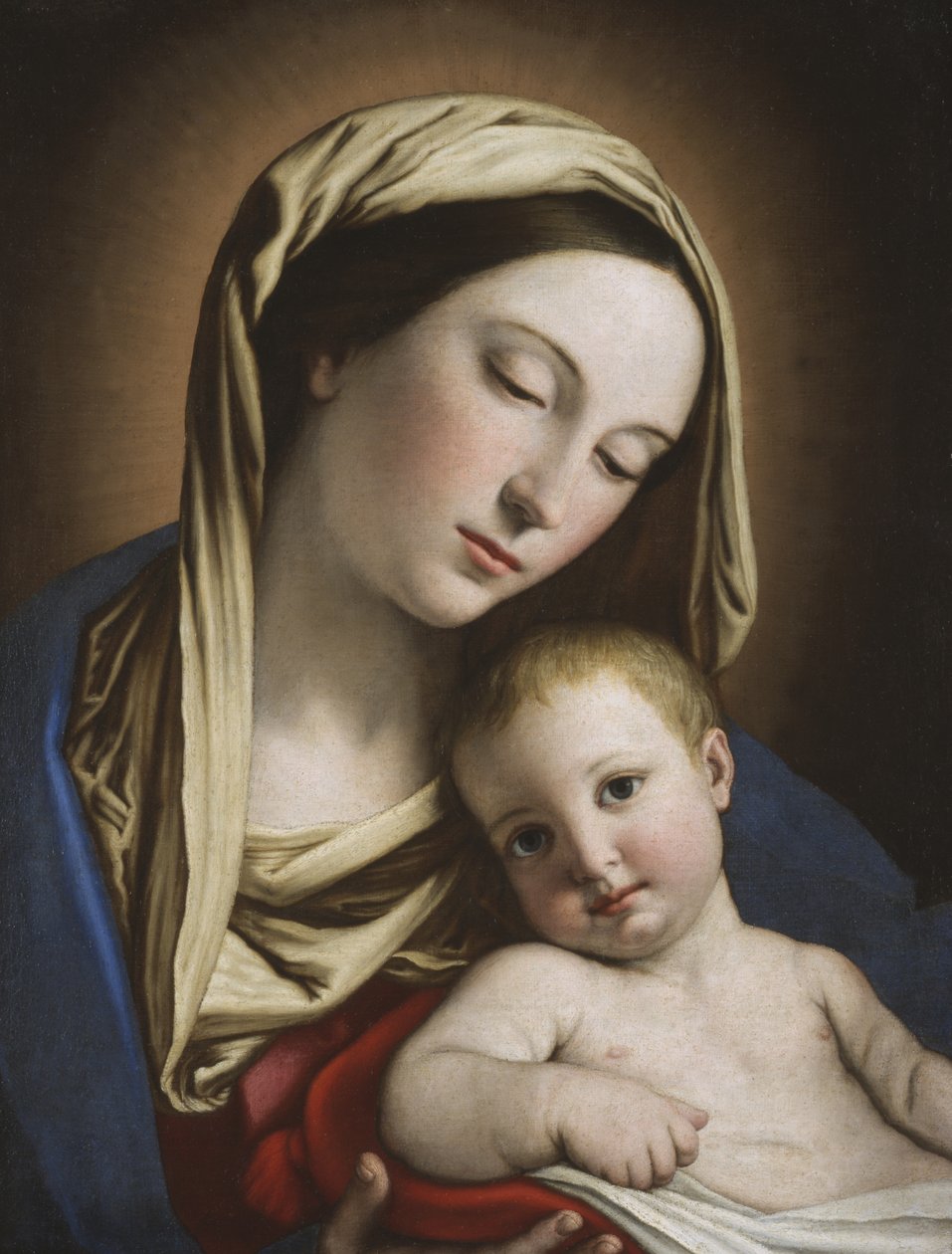 Madonna en Kind door Il Sassoferrato