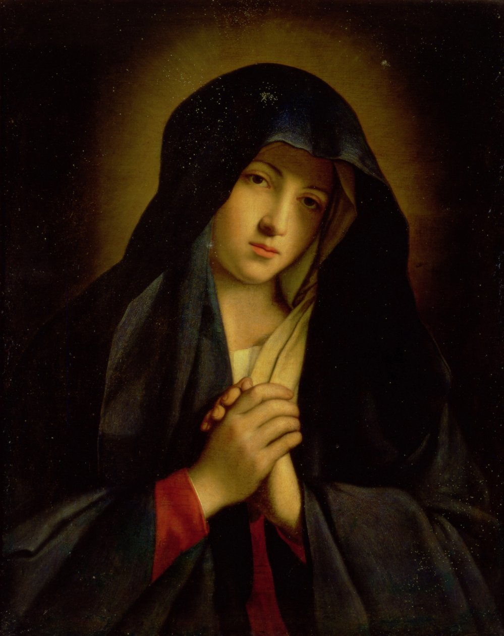 De Madonna in Verdriet door Il Sassoferrato