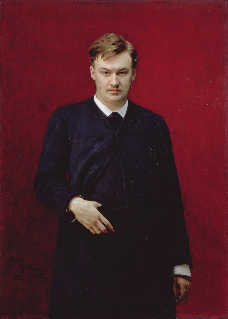 Portret van de componist Alexander Konstantinovich Glazunov (1865-1936) door Ilya Efimovich Repin