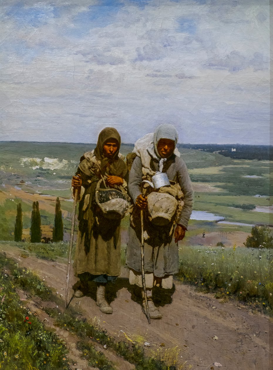Vrome vrouwen op bedevaart door Ilya Efimovich Repin