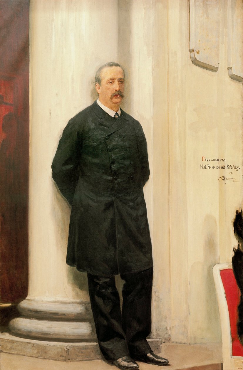 Portret van Alexander Borodin door Ilya Efimovich Repin