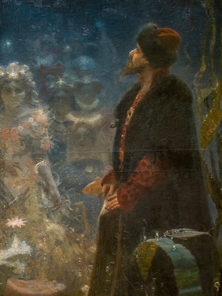 Sadko in het onderwater koninkrijk (detail) door Ilya Efimovich Repin